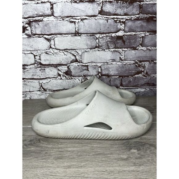 Crocs Mellow Recovery Grey Bone Slides Sandals Slip On Slides Men Sz 11M US/44EU - Picture 3 of 16